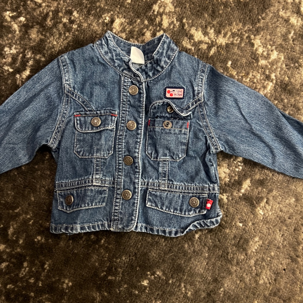 Carters denim Jacket with Floral Buttons
